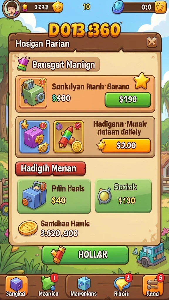 nanas777 - Screenshot menunjukkan papan peringkat pemain.